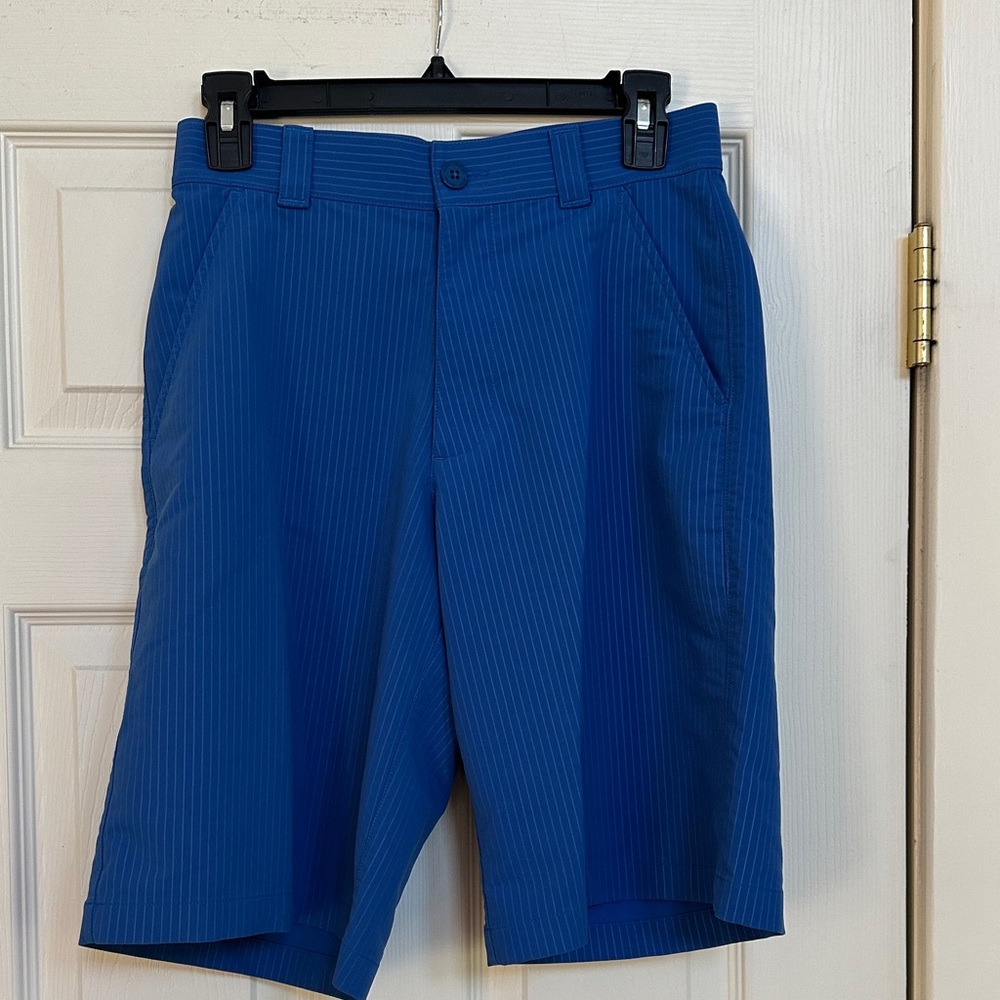 Under Armour Men's Blue Pinstripe golf Shorts